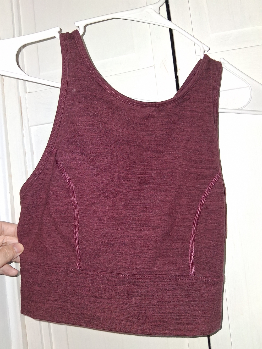 JoyLab Maroon Heather Crop Tank Top
